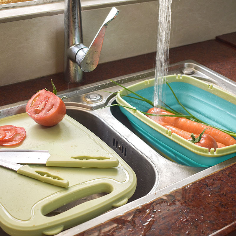 Planche à Découper Pliable 9-en-1 Cuisine Génie